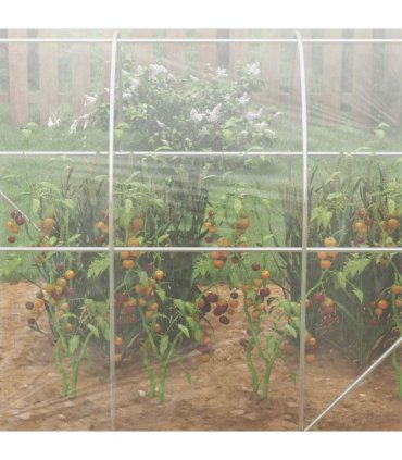 Polytunnel Greenhouse Clear Plastic Cover Galvanised Steel 295L x 195W x 195Hcm