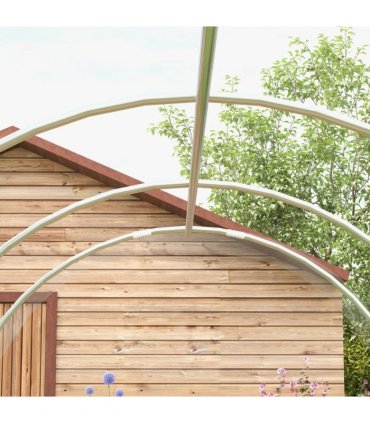 Polytunnel Greenhouse Clear Plastic Cover Galvanised Steel 295L x 195W x 195Hcm