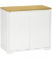 Sideboard White 80W x 37D x 75Hcm Double Door Cabinet Adjustable Shelf