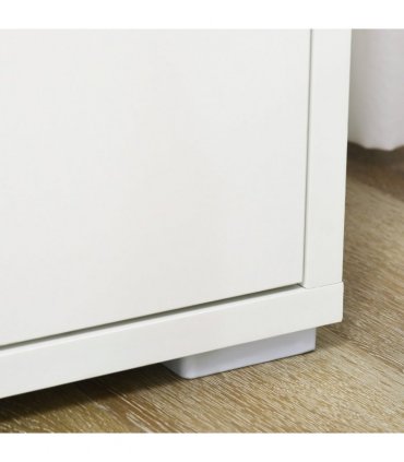 Sideboard White 80W x 37D x 75Hcm Double Door Cabinet Adjustable Shelf