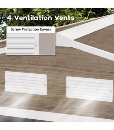 Outsunny Garden Shed Storage Unit withLocking Door Floor Foundation Vent Brown