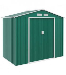Outsunny Garden Shed Storage Unit w/Locking Door Floor Foundation Vent Green