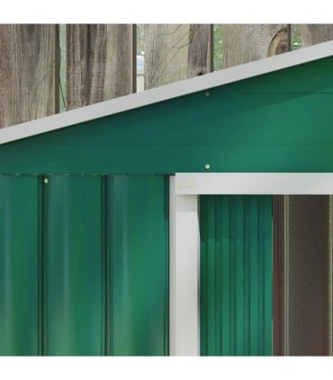 Outsunny Garden Shed Storage Unit w/Locking Door Floor Foundation Vent Green