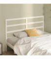 Bed Headboard White 126x4x100 cm Solid Wood Pine