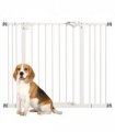 PawHut Adjustable Safety Gate w/ 2 Extensions and Four Adjustable Screws, White