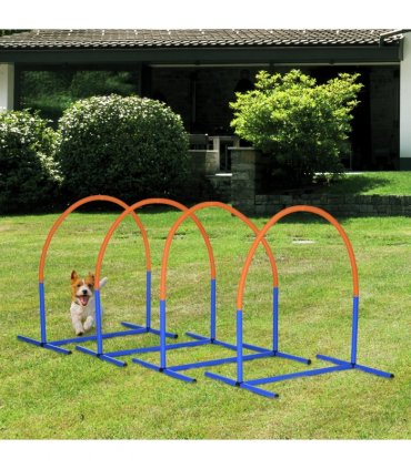 PawHut Dog Agility Training Equipment Pet Agility Training Set with Carry Bag