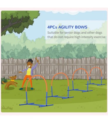 PawHut Dog Agility Training Equipment Pet Agility Training Set with Carry Bag