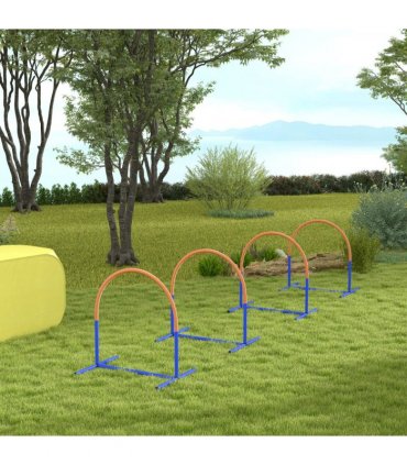 PawHut Dog Agility Training Equipment Pet Agility Training Set with Carry Bag