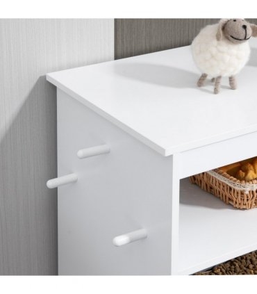 PawHut Pet Feeder Station Dog and Cat Food Storage Feeding Station Food Cabinet