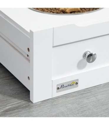 PawHut Pet Feeder Station Dog and Cat Food Storage Feeding Station Food Cabinet