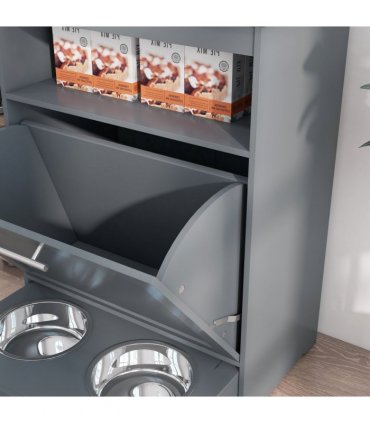 PawHut Pet Feeder Station Dog and Cat Food Storage Feeding Station Food Cabinet