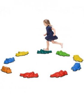 ZONEKIZ 9PCs Kids Stepping Stones w/ Anti-Slip Edge, Indoor and Outdoor