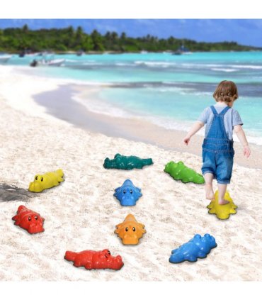 ZONEKIZ 9PCs Kids Stepping Stones w/ Anti-Slip Edge, Indoor and Outdoor
