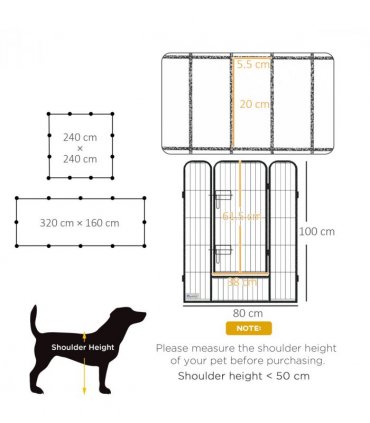 Heavy Duty Puppy Play Pen, 12 Panels Pet Exercise Pen, for Indoors, Outdoors