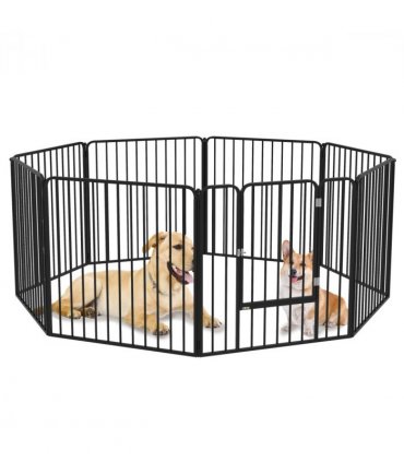PawHut 80cm 8 Panels Heavy-Duty Dog Playpen for Small, Medium Dogs