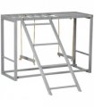 Chicken Activity Play Fir Wood Grey 100L x 110W x 70Hcm Swing Set for 3-4 Birds