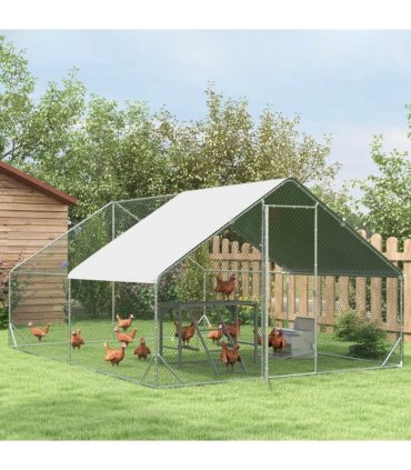 Chicken Activity Play Fir Wood Grey 100L x 110W x 70Hcm Swing Set for 3-4 Birds
