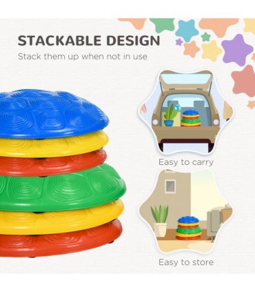 ZONEKIZ Balance River Stones w/ Non-Slip Mats for Ages 3-8 Years