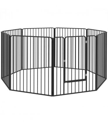 PawHut 100cm 8 Panels Heavy-Duty Dog Playpen for Small, Medium Dogs