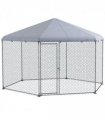 PawHut Walk in Chicken Run with Cover for 10-15 Chickens, Hens, Rabbits, Ducks