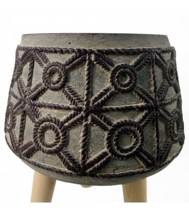 36cm x 26cm Rope Effect Composite Large Planter