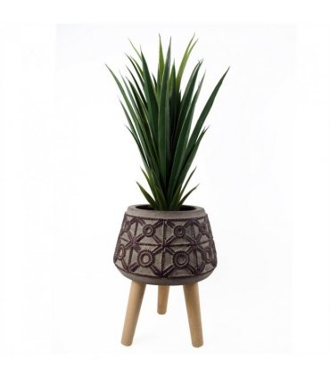 36cm x 26cm Rope Effect Composite Large Planter