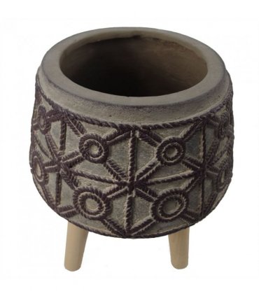 36cm x 26cm Rope Effect Composite Large Planter