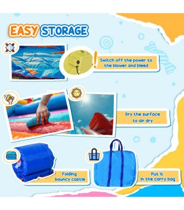 Outsunny 5 in 1 Bouncy Castle for Children with Blower, for Ages 3-8 Years