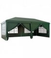 Gazebo Green Steel Oxford 270H x 585L x 295Wcm Pop Up with 6 Removable Walls