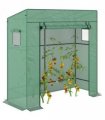 Outsunny Walk-in Garden Green House with Large Roll-up Door and 2 Mesh Windows