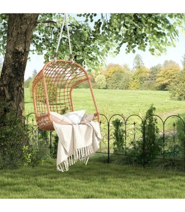 Metal Black Garden Fence 305L x 81H cm Heart-shaped Scrollworks Arrows