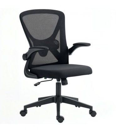 Mesh Office Chair Computer Chair with Lumbar Support, Swivel Wheels, Black