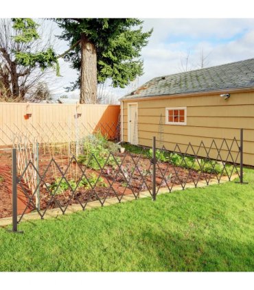 Aluminium Alloy Dark Brown Fence 405cm x 31cm x 103.5cm Lightweight Sturdy