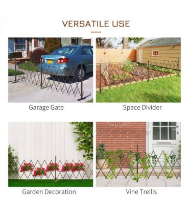 Aluminium Alloy Dark Brown Fence 405cm x 31cm x 103.5cm Lightweight Sturdy