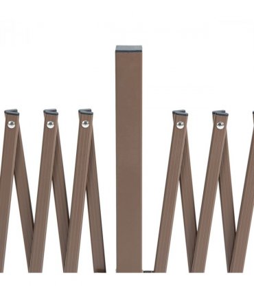 Aluminium Alloy Dark Brown Fence 405cm x 31cm x 103.5cm Lightweight Sturdy