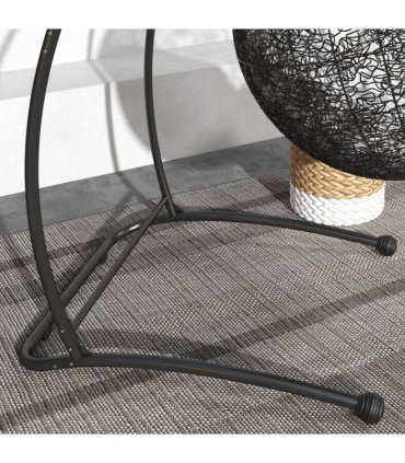 Steel Black Hammock Chair Stand Metal Frame C Shape 108cm x 130cm x 198cm