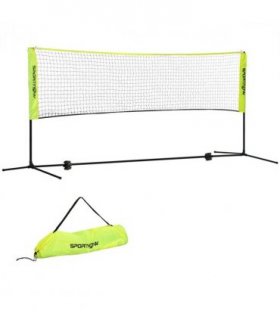 Badminton Net - Adjustable Sports Net for Tennis, Volleyball - Black and Yellow