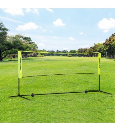 Badminton Net - Adjustable Sports Net for Tennis, Volleyball - Black and Yellow