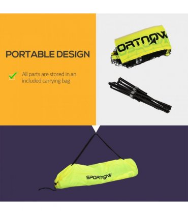 Badminton Net - Adjustable Sports Net for Tennis, Volleyball - Black and Yellow