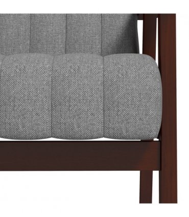HOMCOM Modern Accent Chair Upholstered Armchair for Bedroom Living Room Grey