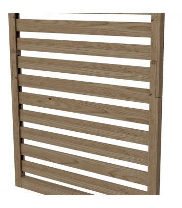 Plant Stand Natural Fir Wood 2-Piece Set with Shelves and Trellis 60x18x170cm
