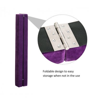 Gymnastics Balance Beam Trainer Fold Performance Purple Suede 240cm Home