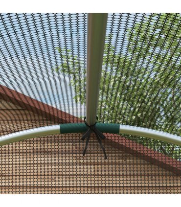 Outsunny Fruit Cage, Plant Protection Tent, 1.2 x 1.2 x 1.9m, Black