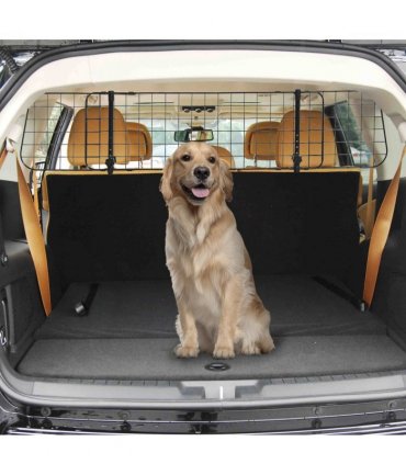PawHut Heavy Duty Pet Dog Car Barrier Adjustable Ventilated Mesh Wire Guard
