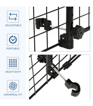 PawHut Heavy Duty Pet Dog Car Barrier Adjustable Ventilated Mesh Wire Guard
