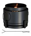 Outsunny 37cm Smokeless Wood Burning Firepit Metal Fire Pit, Black