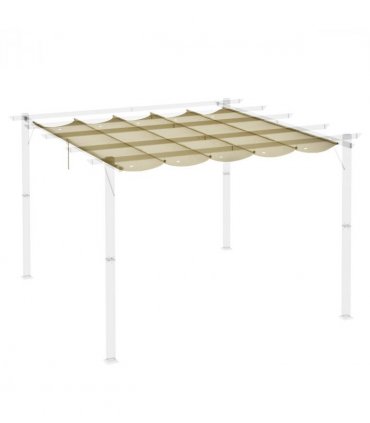 Pergola Shade Cover Replacement Canopy, Polyester, Beige, 350L x 250W cm