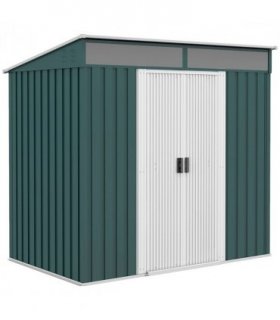 Metal Tool Shed Green Galvanized Steel 195W x 122D x 181.5Hcm 2m²