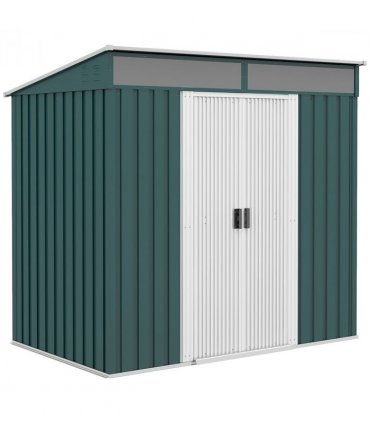 Metal Tool Shed Green Galvanized Steel 195W x 122D x 181.5Hcm 2m²