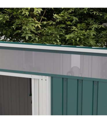 Metal Tool Shed Green Galvanized Steel 195W x 122D x 181.5Hcm 2m²